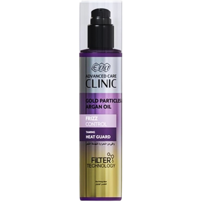 EVA ADVANCED CARE CLINIC GOLD PARTICLES & ARGAN OIL FRIZZ CONTROL TAMING HEAT GUARD 200 ML EVA ADVANCED CARE CLINIC GOLD PARTICLES & ARGAN OIL FRIZZ CONTROL TAMING HEAT GUARD 200 ML